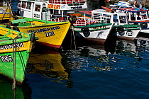 Passenger ferries moored, Valparaiso, Chile 2008.