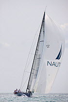 Yacht under spinnaker during the Acura Miami Grand Prix, Florida, USA. March 2008