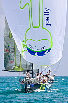 Yacht under spinnaker during a race at the Acura Miami Grand Prix, Florida, USA. March 2008