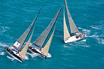 Yachts on different tacks during the Acura Miami Grand Prix, Florida, USA. March 2008