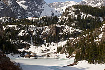 View of Rimrock Lake, Beartooth Mountains, Montana, USA May 2008