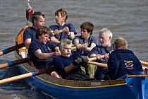 "Ella Rose" (Porthgain, Wales) crew, Avon River Cornish Pilot Gig Race, Bristol, March 21st 2009.