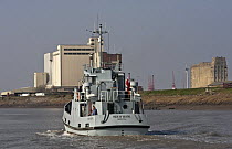 Naval Launch "Pride of Bristol" passing Avonmouth, March 2009.