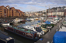 Bristol Floating Harbour marina in the morning, February 2009.