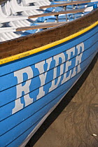 "Ryder" name detail, Cornwall County Pilot Gig Championships, Newquay, September 2008.