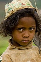 Young girl in the rice fields, south Madagascar.