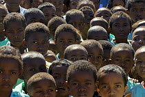 Children at a party to celebrate the 5th of June, World Environment Day, Manerinerina, Majunga, Madagascar.