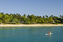 Kayaking along Sandy Beach Resort, Ha'apai Islands, Tonga, Melanesia, 2007