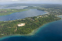 Aerial view of Vava'u Islands, Tonga, Melanesia, Pacific