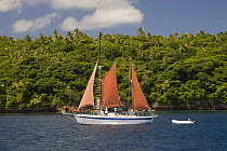 Melinda Sea Adventures sailboat for whale watching, Tonga, Melanesia, 2007