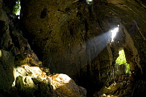 Massive cave cavern at the end of Gota River in the Caramoan Peninsula, Camarines Sur, Luzon, Philippines 2008.