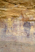 Quinkan rock art at the Split Rock Art Site, Laura, Cape York, Queensland, Australia Restrictions: Editorial use only