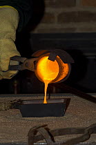 Melting gold to make a gold ingot, Sovereign Hill, Ballarat, Victoria, Australia Restrictions: Editorial use only