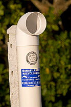 Recycling container for discarded fishing line. Ding Darling nature reserve, Sanibel Island, Florida, USA, 2008