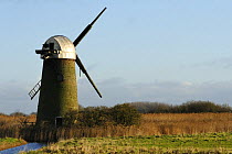 Eelfleet Dyke Mill, a disused wind pump, Heigham Holmes, Norfolk Broads, UK.