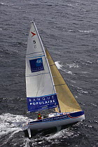 Figaro yacht "Banque Populaire", skippered by Gildas Mahe, Figaro Season 2009. Port la Foret, France, May 2009.