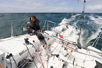 Figaro season 2009 - "Defi Mousquetaires", skippered by Thomas Rouxel, practicing off the Glenan Islands, May 2009.