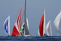Some of the 272 boats on the starting line of the Tour de Belle Ile 2009. Belle Ile en Mer, France, May 2009.