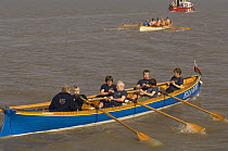 "Ella Rose" crew in the Bristol Gig Club "Bristol Challenge" race, following "Young Bristol". March 21st 2009.