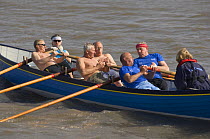 "Wolf" crew in the Bristol Gig Club "Bristol Challenge" race, in the Bristol Channel. March 21st 2009.