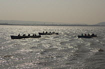 Rowers in the "Bristol Challenge" race off Portishead, in the Bristol Channel. March 21st 2009.