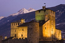 Sariod castle at Saint Pierre, Gran Paradiso NP, Aosta valley, Italian alps