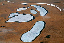RF- Aerial view of permafrost tundra, Kolyma river delta, Siberia, Russia. (This image may be licensed either as rights managed or royalty free.)