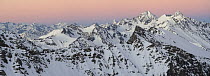 Alpine landscape at sunset, Gran Paradiso National Park, Italy, November 2008   WWE BOOK.