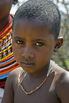Young Maasai child, Laikipiac Maasai Village, Il Ngwesi Group Ranch Area, Northern Kenya *No model release available - for editorial use only