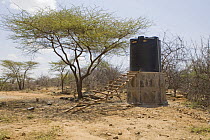 Water storage tank at the Headquarters of the West Gate Conservancy,  Northern Rangelands Trust, Kenya