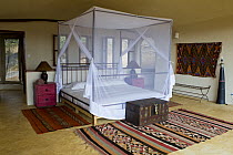 Inside a bedroom at the Saruni tourist Lodge, Kalama Conservancy, Northern Rangelands, Kenya