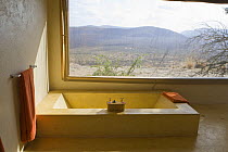 Bath at the Saruni tourist Lodge, Kalama Conservancy, Northern Rangelands, Kenya