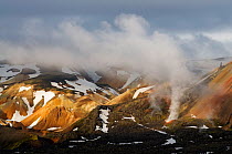 Rhiolite mountains at Landmannalaugar. Rhyiolite volcanism. Iceland. June 2008