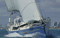 Stephens 53ft yacht cruising in Florida Bay, Florida, USA. Property Released.