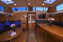 Saloon onboard Stephens 53 yacht, Florida, USA.