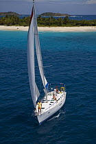 Sunsail yacht cruising in the British Virgin Islands, Caribbean. March 2006.