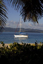 Sunsail yacht cruising in the British Virgin Islands, Caribbean. March 2006. Property Released.