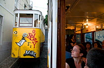 Funicular railway in Lisbon, Portugal, July 2008
