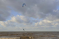 Windsurfer, North Sea, Norfolk, UK, October