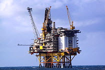 Oil production platform "Oseberg C", 90 miles west of Bergen in the North Sea. May 2009.