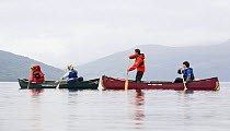 Canoeists on Loch Tay, Kenmore, Perthshire, Scotland
