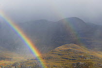 Double rainbow over Loch Maree, Beinn Eighe NNR, Wester Ross, Scotland, October