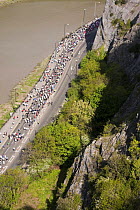 View of the Portway from Clifton Suspension Bridge during the Bristol 10k Run, May 2009.