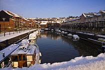 Snow on Bristol's floating harbour, February 2009.