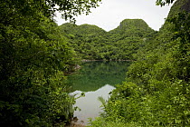 Tayak Lake on the Caramoan Peninsula, Philippines.