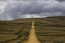 Straight road connecting Port Howard to Port Stephens, Port Howard, Northern end of West Falkland, Falkland Islands