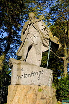 Victor Hugo statue, St Peter Port, Guernsey, Channel Islands. May 2009.