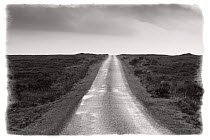 Empty single-track road, Islay, Scotland.