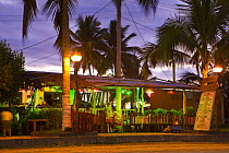 Restaurants in the main square of Puerto Villamil, Isabela Island, Galapagos, January 2009