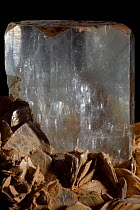 Aquamarine, gemstone variety of the mineral Beryl (beryllium aluminum silicate), precious stone, Pakistan